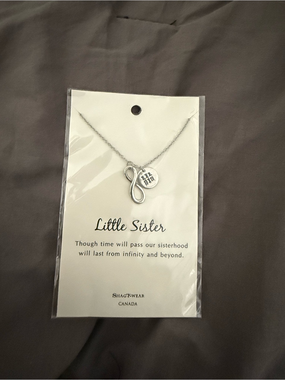 Little Sister Silver Infinity Pendant Necklace